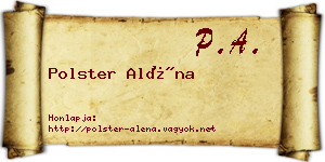 Polster Aléna névjegykártya